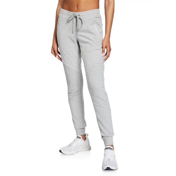 ALO Pants - Alo Yoga Urban Moto Sweatpants in Heather Gray